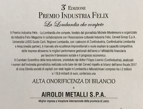 PREMIO INDUSTRIA FELIX