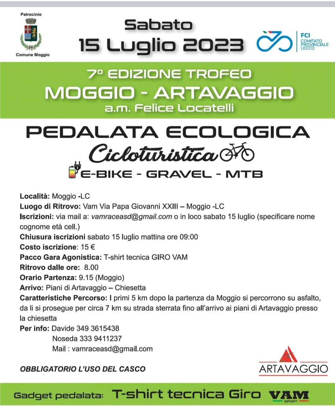 7° edizione del TROFEO MOGGIO-ARTAVAGGIO